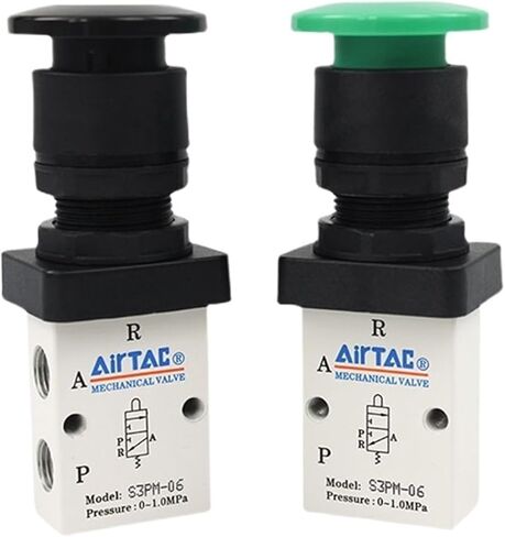 1PCS Mechanical Valve S3PM-06 Mushroom Head Button Type Manual Valve S3PM-06B(S3PM-06R) in Saudi Arabia