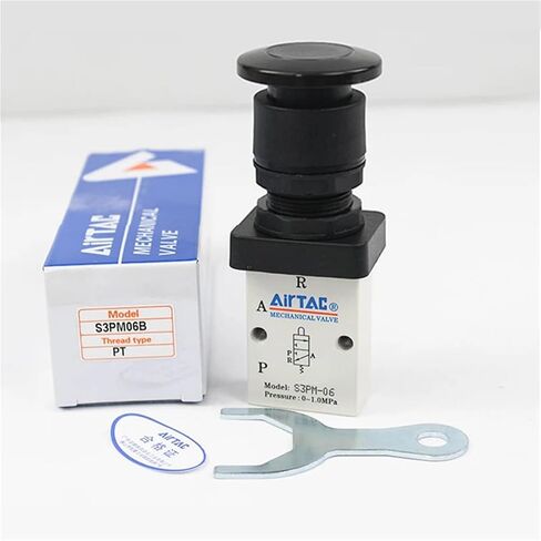 1PCS Mechanical Valve S3PM-06 Mushroom Head Button Type Manual Valve S3PM-06B(S3PM-06R) in Saudi Arabia