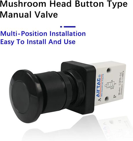 1PCS Mechanical Valve S3PM-06 Mushroom Head Button Type Manual Valve S3PM-06B(S3PM-06R) in Saudi Arabia