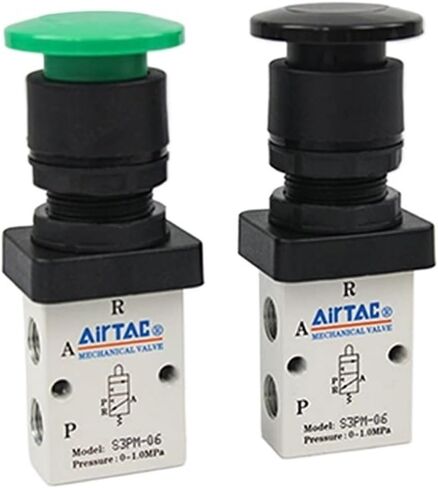 1PCS Mechanical Valve S3PM-06 Mushroom Head Button Type Manual Valve S3PM-06B(S3PM-06R) in Saudi Arabia