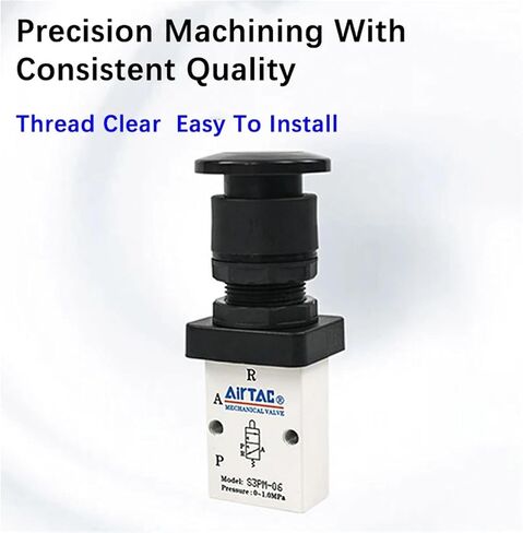 1PCS Mechanical Valve S3PM-06 Mushroom Head Button Type Manual Valve S3PM-06B(S3PM-06R) in Saudi Arabia