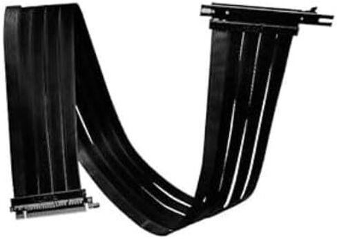 Lian Li Premium PCI-E 16x 4.0 Black Extender Riser Cable 900 مم ، اللون الأبيض -PW-PCIV-4-90X in Saudi Arabia