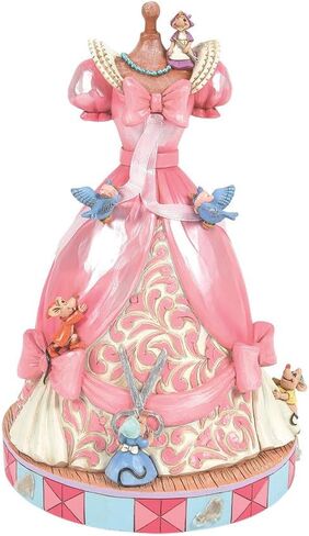 Enesco Disney Traditions Collection by Jim Shore Cinderella Pink Dress Musical Figurine- Stone Resin Hand Painted Collectible Disney Figurines Cinderella's Dress with Music Home Decor Statue, 8.4 Inch in Saudi Arabia