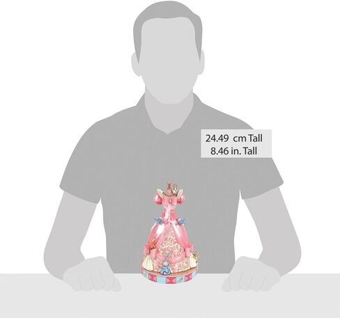 Enesco Disney Traditions Collection by Jim Shore Cinderella Pink Dress Musical Figurine- Stone Resin Hand Painted Collectible Disney Figurines Cinderella's Dress with Music Home Decor Statue, 8.4 Inch in Saudi Arabia