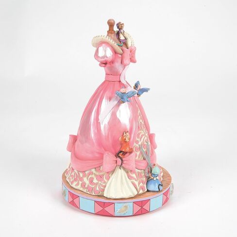 Enesco Disney Traditions Collection by Jim Shore Cinderella Pink Dress Musical Figurine- Stone Resin Hand Painted Collectible Disney Figurines Cinderella's Dress with Music Home Decor Statue, 8.4 Inch in Saudi Arabia