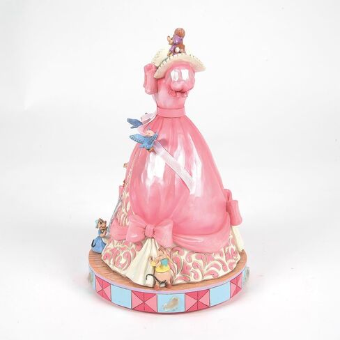 Enesco Disney Traditions Collection by Jim Shore Cinderella Pink Dress Musical Figurine- Stone Resin Hand Painted Collectible Disney Figurines Cinderella's Dress with Music Home Decor Statue, 8.4 Inch in Saudi Arabia