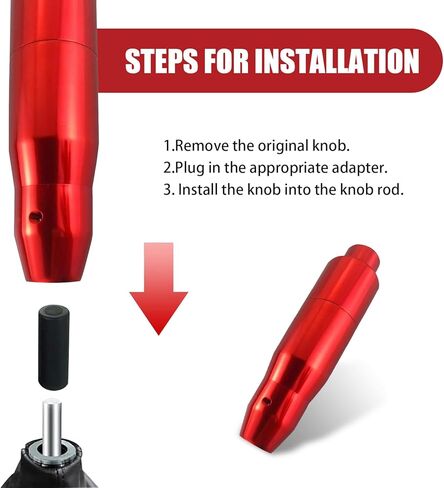 1 PC Car Modified Gear Shift Head, 1.37" x 5.7" Automatic Gear Shift Head Shift Lever, Universal Automobile Interior Decorative Accessories, for Most Automatic Car (Red) in Kuwait