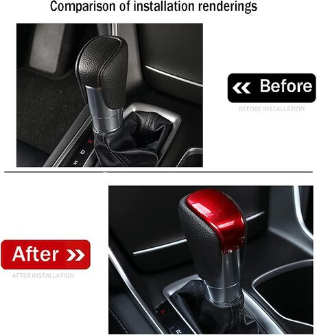 Car Accessories Fit for Honda Accord 10Th 2018 2019 2020 2021 2022 2023 Inner Gear Shift Lever Head Knob Cap Cover Trim (Red) ABS 1 PC in Saudi Arabia