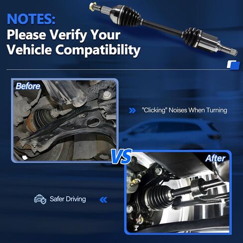 زوج أمامي محور CV مناسب لـ Buick Enclave 2008-2017 3.6L CV Axle Advel Left Left Toin in Kuwait