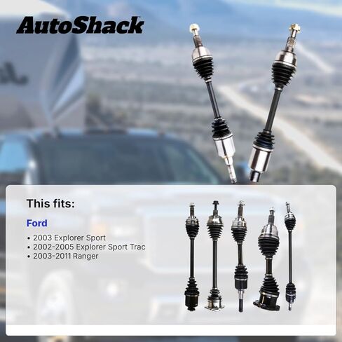 AutoShack Front Right CV Axle Shaft Assembly Replacement for 2003-2011 Ford Ranger 4WD 2002-2005 Ford Explorer Sport Trac 4WD 2003 Ford Explorer Sport 4WD Passenger Side DSK2053 in Saudi Arabia