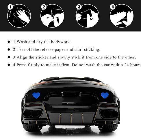 10PCS Vinyl Decal for Cars, High Intensity Reflective Sticker Night Safety Sign Bumper Decals, Waterproof Grid Vinyl Stickers Scratch Cover for Auto Window Laptop (Heart, Pink) in Saudi Arabia