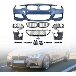 Front Bumper Cover Kit For 2013-2018 BMW 3 Series F30 4 Doors Sedan Wagon 330i 320i 340i 328i W/PDC Holes, W/Fog Lights, W/M Sport Package in Kuwait
