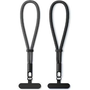 2 Pack Phone Wrist Strap, Wrist lanyard for iPhone Case Camera, Anti Theft Phone Strap Lanyard with 360° Rotating Hook, Chain Wristlet for Cruise Travel Grey&Black in Saudi Arabia