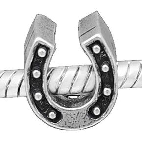Sexy Sparkles Charm Spacer Bead – European Good Luck Horse Shoe, Compatible with Snake Chain Charm Bracelets, Fits Major Brands, 4.5 mm Hole Size in Saudi Arabia