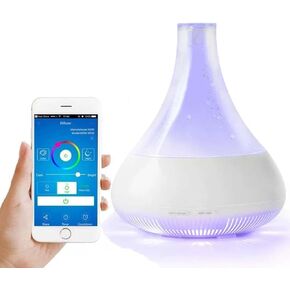 Smart Aromatherapy Diffuser & Humidifier with Phone App Control - 350ML Ultrasonic Essential Oil Diffuser, Whisper-Quiet, Air Freshener, Multi-Color LED in Saudi Arabia