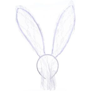 Lace Bunny Big Ears Headband Women Ladies Rabbit Long Ear Veil Mask Headbands Halloween Party Cosplay Hairband in Kuwait