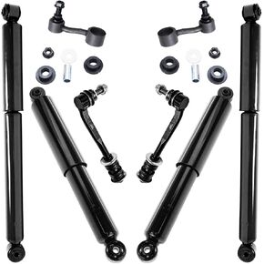 Detroit Axle - 8pc Strock Absorbers Kit for 2004-2009 Dodge Durango Chrysler Aspen ، 4 أمور وامتصاص الصدمات الأمامية ، 4 روابط متوفرة أمامية وخلفية استبدال 2005 2006 2007 2007 in Kuwait