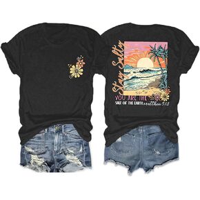Christian Bible Verse Religious Shirt for Women Faith Inspirational Tshirt Jesus Beach Floral Graphic Tee in Saudi Arabia