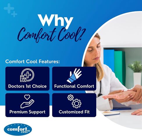 Comfort Cool Thumb CMC Restriction Splint, Provides Direct Support For The Thumb CMC Joint While Allowing Full Finger Function, Left Hand, Large Plus in Kuwait