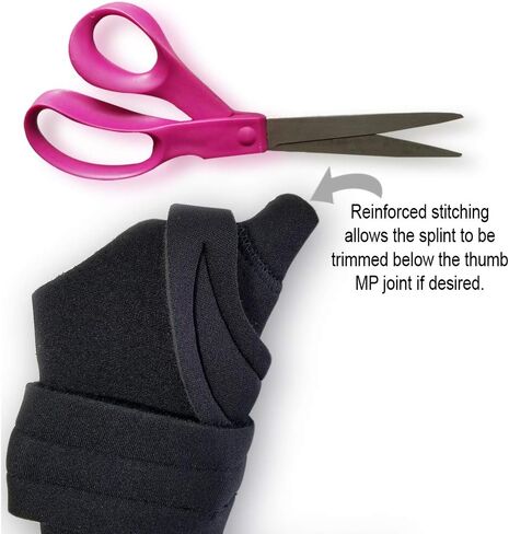 Comfort Cool Thumb CMC Restriction Splint, Provides Direct Support For The Thumb CMC Joint While Allowing Full Finger Function, Left Hand, Large Plus in Kuwait