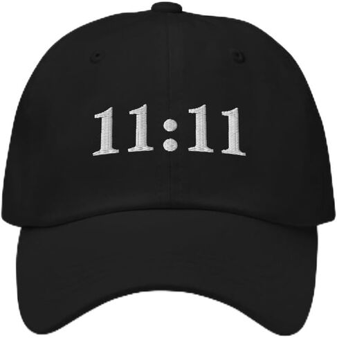 11:11 Hat - Lucky Angel Numbers Numerology 1111 Embroidered Adjustable Cotton Dad Cap in Saudi Arabia