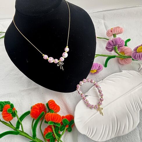 قلادة سوار القوس قلادة سوار بذرة مخزنة رائعة مجوهرات رومانسية للنساء مجموعة in Kuwait