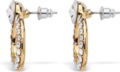 Palmbeach Goldtone Marquise Cut محاكاة الزمرد الأخضر والكريستال ، قلادة من طوق النمر ، سوار الإسورة وتجميع قطب الإسقاط in Saudi Arabia