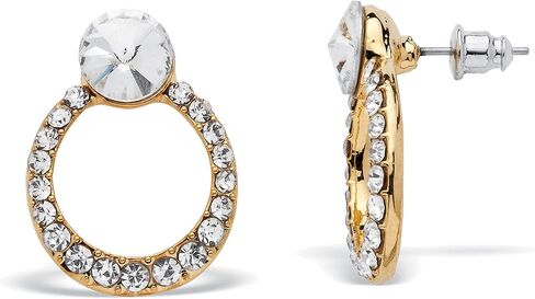 Palmbeach Goldtone Marquise Cut محاكاة الزمرد الأخضر والكريستال ، قلادة من طوق النمر ، سوار الإسورة وتجميع قطب الإسقاط in Saudi Arabia