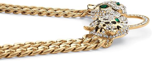 Palmbeach Goldtone Marquise Cut محاكاة الزمرد الأخضر والكريستال ، قلادة من طوق النمر ، سوار الإسورة وتجميع قطب الإسقاط in Saudi Arabia