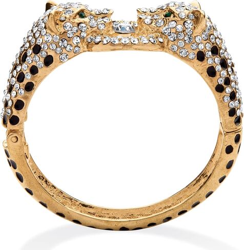 Palmbeach Goldtone Marquise Cut محاكاة الزمرد الأخضر والكريستال ، قلادة من طوق النمر ، سوار الإسورة وتجميع قطب الإسقاط in Saudi Arabia