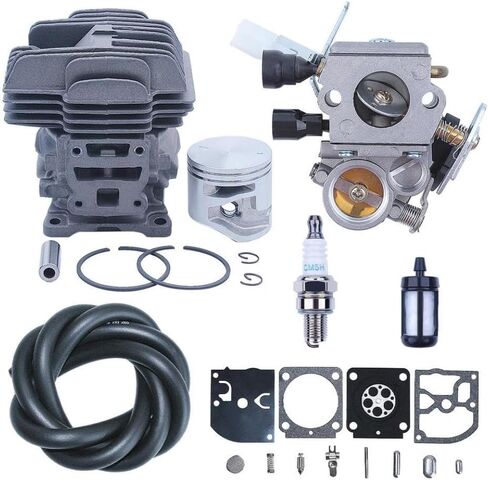 40mm Cylinder Piston Carburetor Kit Compatible With Chainsaw Models MS201 And Parts 1145 020 1200 1138 120 0619 Includes Spark Plug in Saudi Arabia
