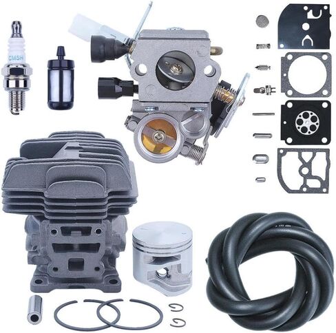 40mm Cylinder Piston Carburetor Kit Compatible With Chainsaw Models MS201 And Parts 1145 020 1200 1138 120 0619 Includes Spark Plug in Saudi Arabia