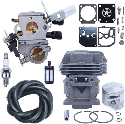 40mm Cylinder Piston Carburetor Kit Compatible With Chainsaw Models MS201 And Parts 1145 020 1200 1138 120 0619 Includes Spark Plug in Saudi Arabia