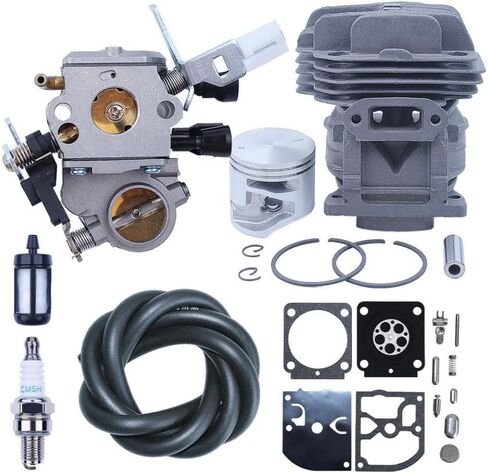 40mm Cylinder Piston Carburetor Kit Compatible With Chainsaw Models MS201 And Parts 1145 020 1200 1138 120 0619 Includes Spark Plug in Saudi Arabia