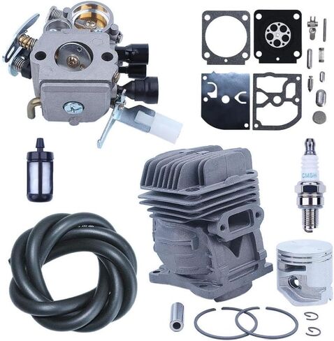 40mm Cylinder Piston Carburetor Kit Compatible With Chainsaw Models MS201 And Parts 1145 020 1200 1138 120 0619 Includes Spark Plug in Saudi Arabia