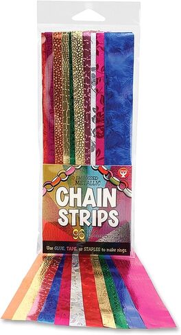 Hygloss Products مشرق شرائط سلسلة الورق للفنون والحرف اليدوية ، والزخارف ، وأنشطة الفصول الدراسية Colors-720 قطعة (1 "× 8") ، 1 "× 8" in Kuwait