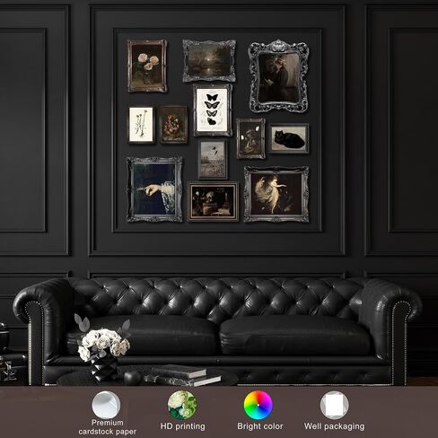 Lanchi95 12 PCS Dark Academia Decor ، Dark Moody Decor Pictures Pictures ، Victorian Gothic Wall Art Prints ، Creepy Goth Plaintage Vintage Fainting for Home Bedroom (غير مؤلف) in Kuwait