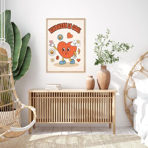 Tatuo 12 PCS Art Prints 70s Pintage Art Poster Cute Evide Evide Poster لملصق Retro لمطبخ غرفة نوم غرفة النوم ، 11.81 × 15.75 بوصة (Retro) in Kuwait