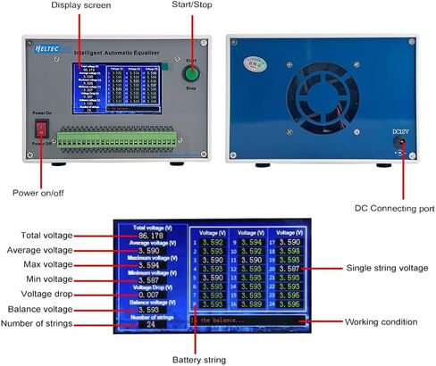 المعادل التلقائي الذكي 2S-24S 4A 2.0V-4.5V بطارية المعادل التلقائي الجهد اختبار الجهد 4A 7A (24S 4A 16AWG سلك) in Kuwait