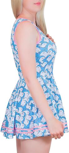 Littleforbig Women Silkylessless Sombory Shark Friend Bodycon Mini Skirt in Saudi Arabia