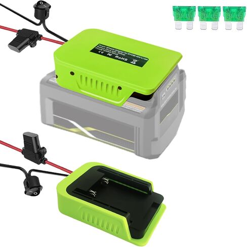 محول عجلة الطاقة لمحول طاقة بطارية Ryobi 40 فولت DIY، مع طرف الصمامات والأسلاك، سلك قياس 14، مصهر 30 أمبير وزر التبديل، لشاحنات RC DIY، ألعاب RC، الروبوتات in Saudi Arabia