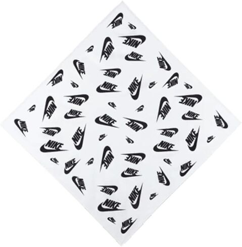 Nike Dri -Fit Printed Bandana White/Black -unisex 7563 in Saudi Arabia