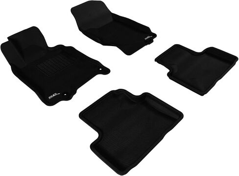 3D MAXpider Custom Fit Kagu Floor Mat (Black) Compatible with Infiniti Q40 2015 / Q60 2014 / G35 / G37 Coupe / Sedan 2007-2013 - R1 (2 Eyelets) in Saudi Arabia
