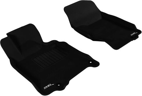 3D Maxpider Custom Fit Kagu Floor Mat (Black) متوافق مع Infiniti Q40 2015 / Q60 2014 / G35 / G37 Coupe / Sedan 2007-2013 - R1 (2 جفن) in Kuwait