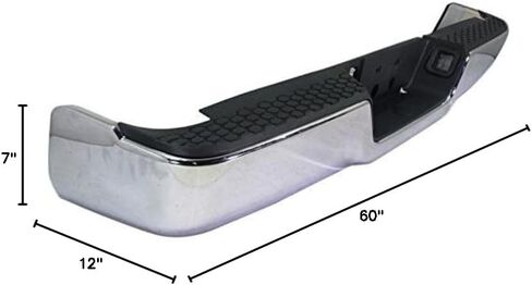 MBI AUTO - Steel Chrome, Rear Step Bumper Assembly for 2009-2018 Dodge RAM 1500 w/Single Exhaust, CH1103117 in Saudi Arabia