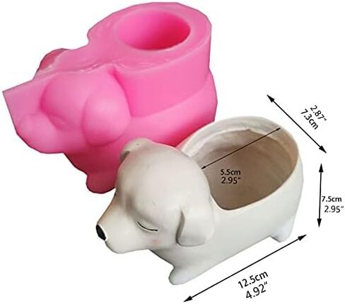 Cute Cat Concrete Flower Pot Molds Succulent Planter Vase Cactus Silicone Molds Candle Pen Holder Mold Epoxy Resin Cement Clay Mould in Kuwait