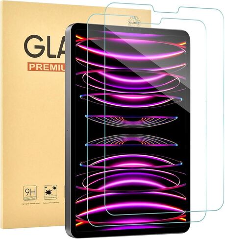 2 Pack Screen Protector for iPad Pro 11 Inch 2024 M4 (5th Generation),9H Hardness Tempered Glass Film for iPad Pro 5th 11 Inch,Case Friendly,Touch Sensitive,Anti-Scratch,Bubble Free（Clear） in Kuwait