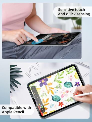 2 Pack Screen Protector for iPad Pro 11 Inch 2024 M4 (5th Generation),9H Hardness Tempered Glass Film for iPad Pro 5th 11 Inch,Case Friendly,Touch Sensitive,Anti-Scratch,Bubble Free（Clear） in Kuwait