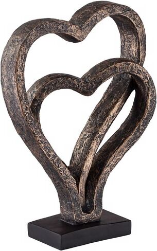 Kensington Hill Interlocking Hearts 11 3/4" High Bronze Finish Sculpture in Kuwait