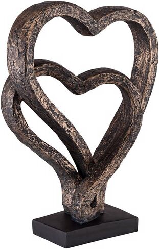 Kensington Hill Interlocking Hearts 11 3/4" High Bronze Finish Sculpture in Kuwait